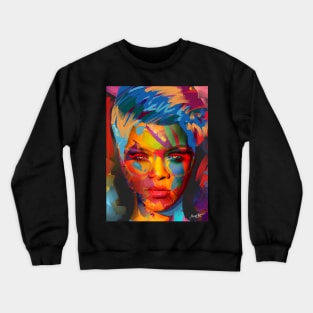 Luxe super pop art girl Crewneck Sweatshirt